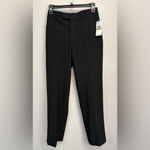 Calvin Klein Elegant Slim Fit Youth Boys 14 Dress Pants Slacks, Black Trousers